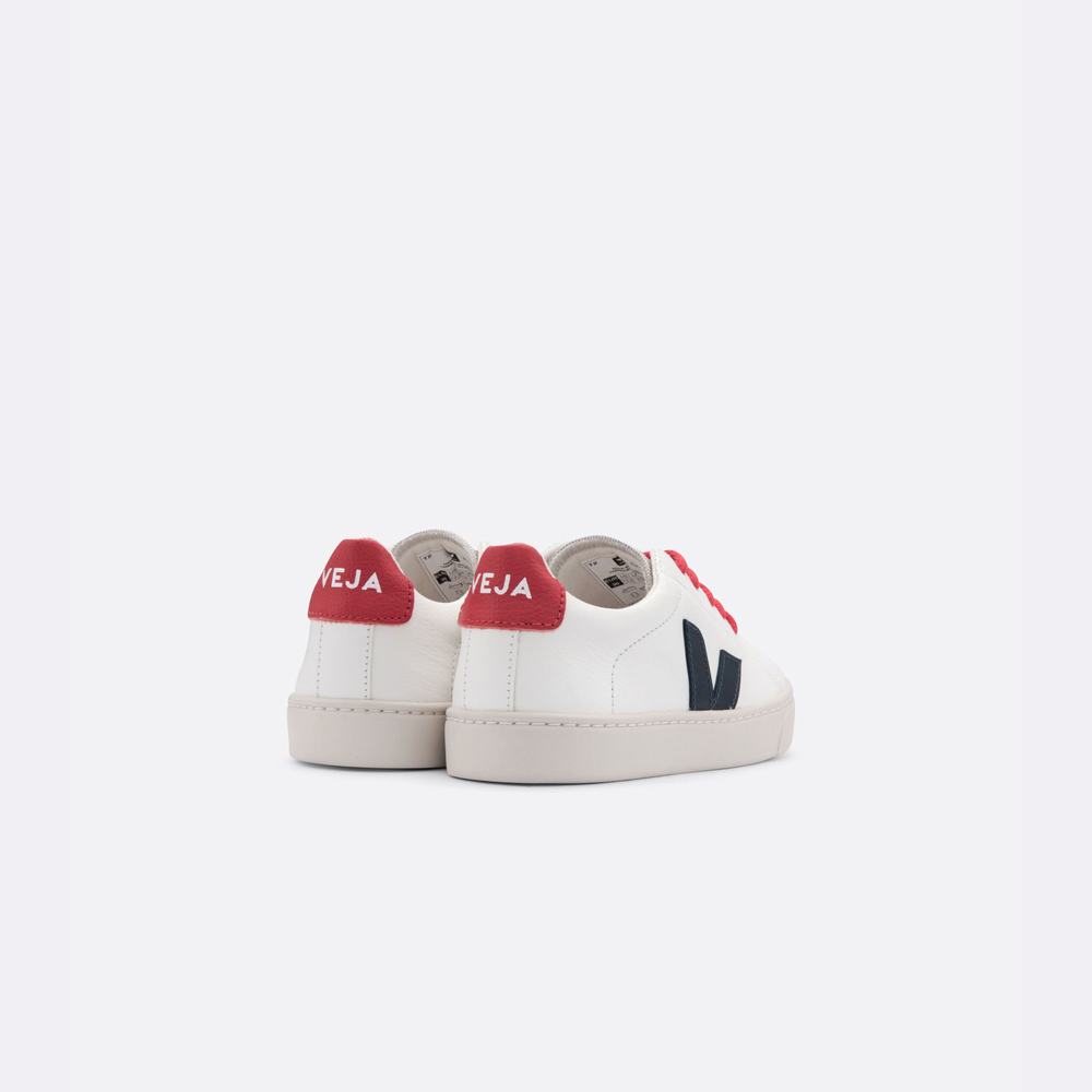 Kids' Veja Esplar Laces Chromefree Sneakers White | UAE-71954