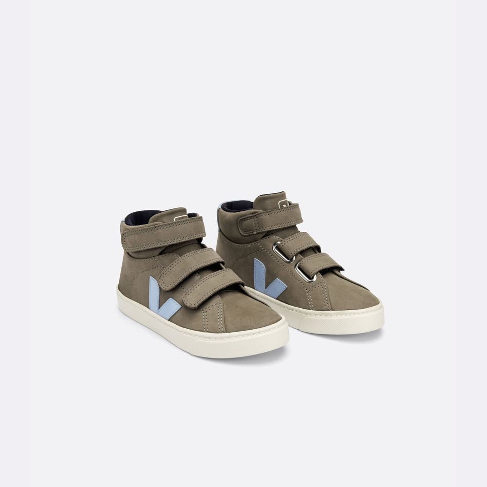 Kids' Veja Esplar Mid Sneakers Grey | UAE-19543