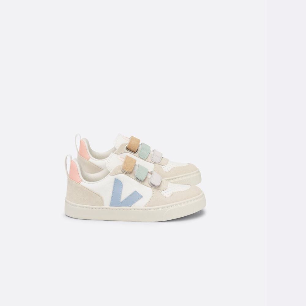 Kids\' Veja V-10 Chromefree Sneakers Multicolor/White/Blue | UAE-49732