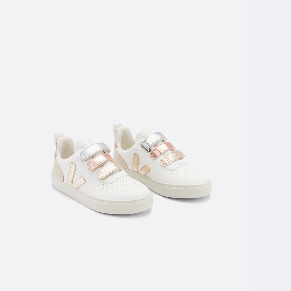 Kids' Veja V-10 Chromefree Sneakers Multicolor/White | UAE-67581