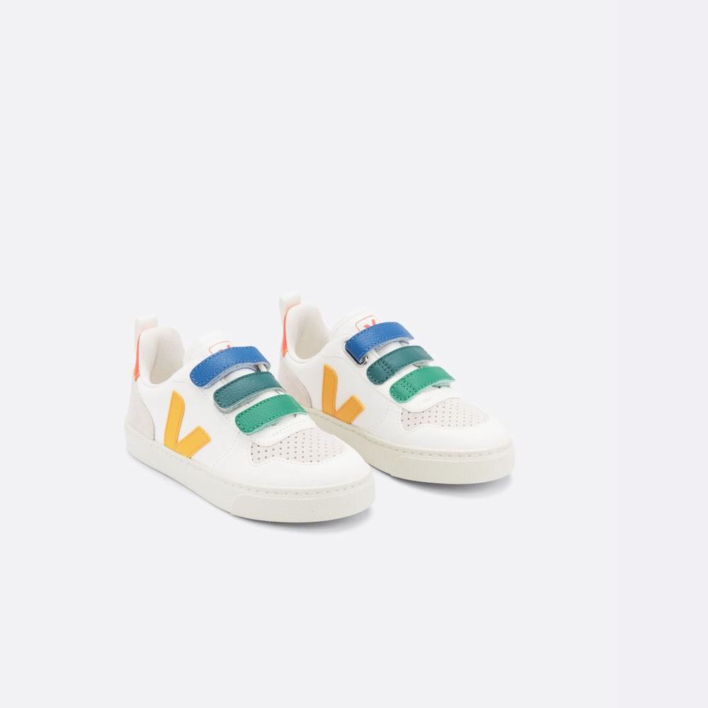 Kids' Veja V-10 Chromefree Sneakers Multicolor/White | UAE-98215