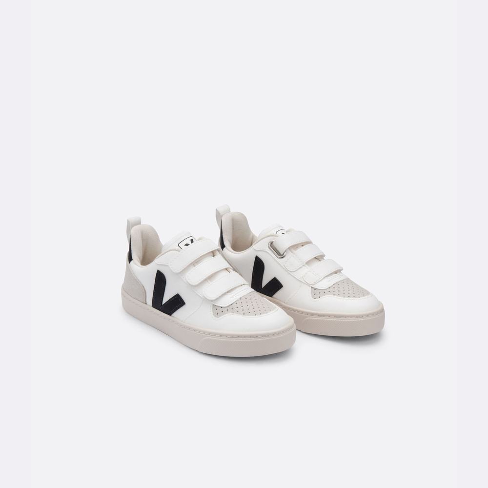 Kids' Veja V-10 Cwl Sneakers White/Black | UAE-19032