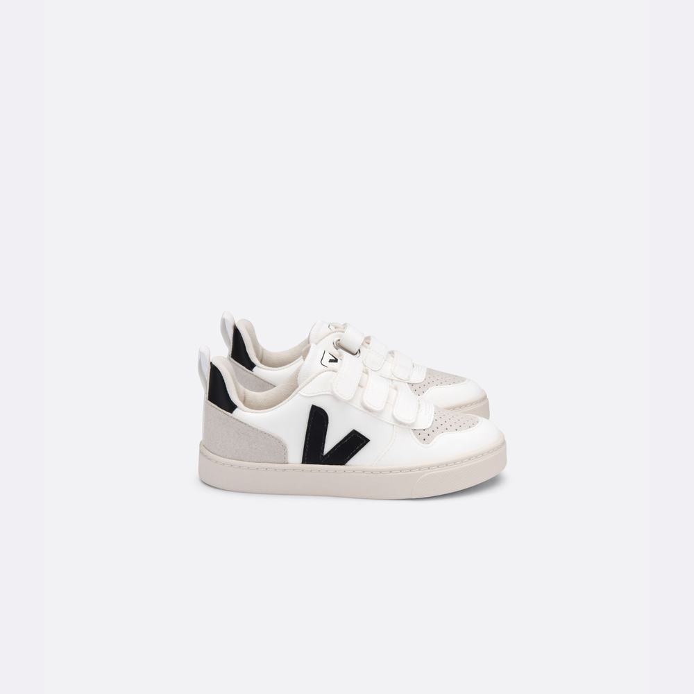 Kids\' Veja V-10 Cwl Sneakers White/Black | UAE-19032