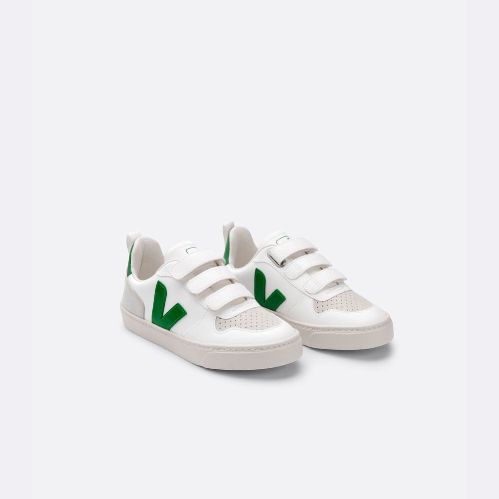 Kids' Veja V-10 Cwl Sneakers White | UAE-27108