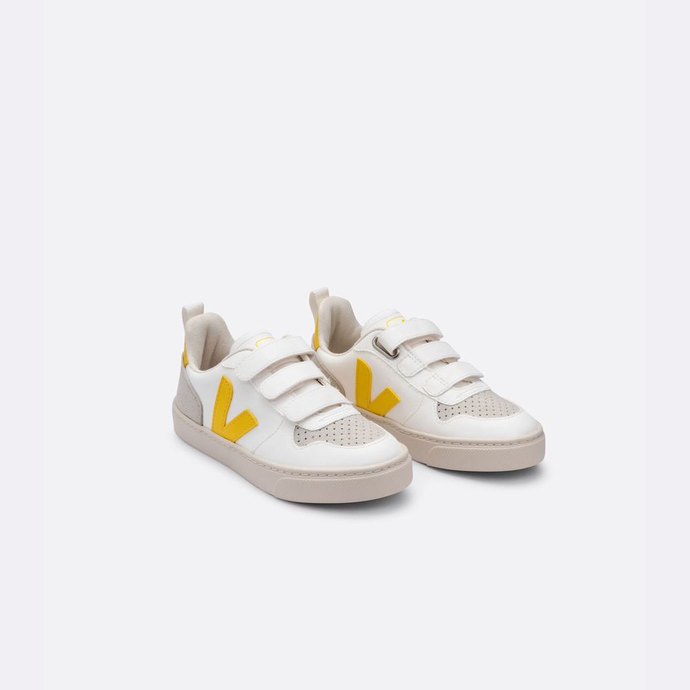 Kids' Veja V-10 Cwl Sneakers White | UAE-85763