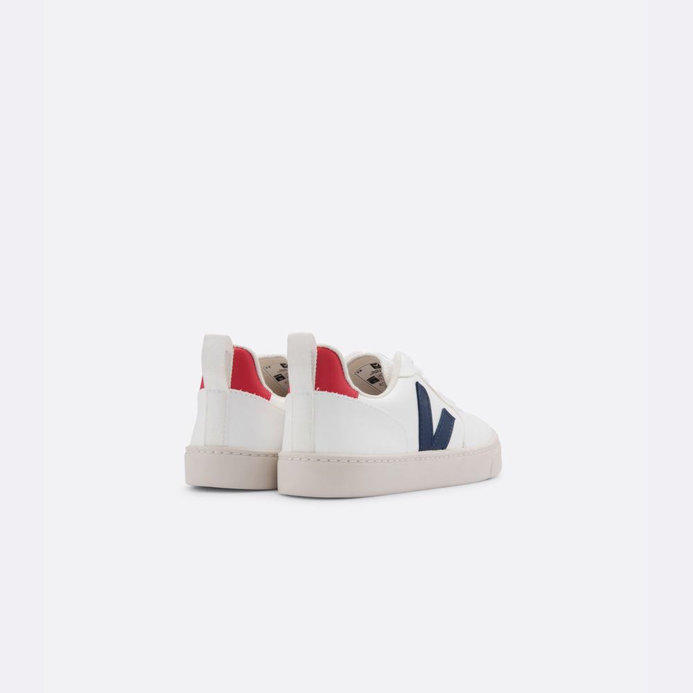 Kids' Veja V-10 Lace Cwl Sneakers White | UAE-36718