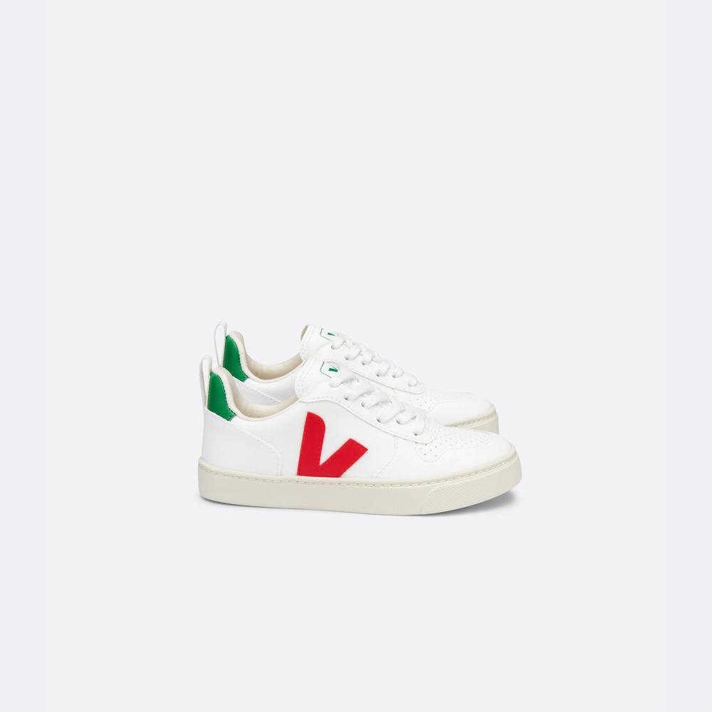 Kids\' Veja V-10 Lace Cwl Sneakers White | UAE-76029