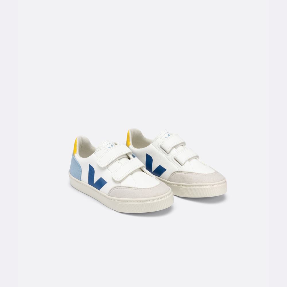 Kids' Veja V-12 Chromefree Sneakers White/Multicolor | UAE-04913