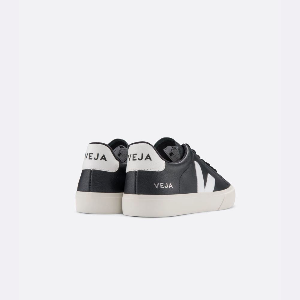 Men's Veja Campo Chromefree Sneakers Black/White | UAE-45896