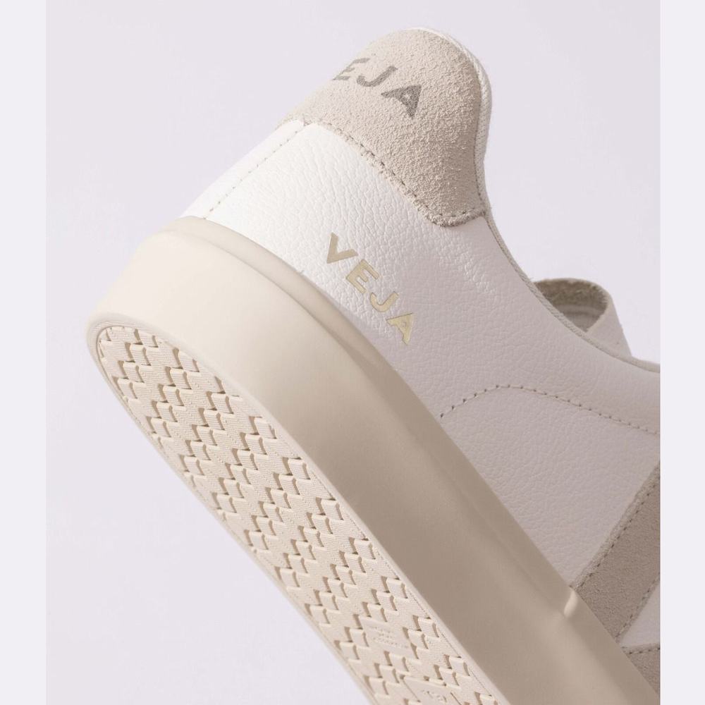 Men's Veja Campo Chromefree Sneakers White/Beige | UAE-09763