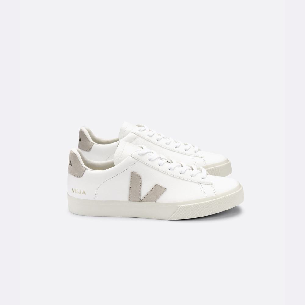 Men\'s Veja Campo Chromefree Sneakers White/Beige | UAE-09763