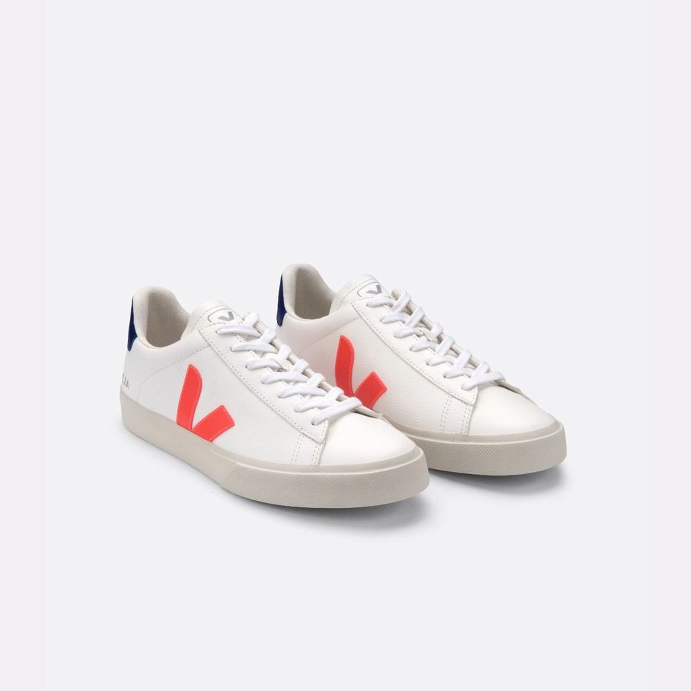 Men's Veja Campo Chromefree Sneakers White/Orange | UAE-30972