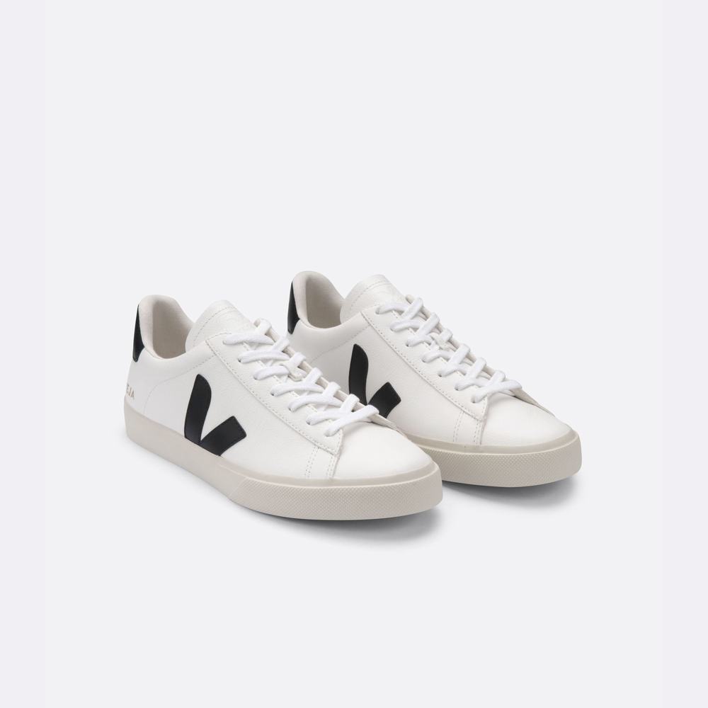 Men's Veja Campo Chromefree Sneakers White/Black | UAE-54310