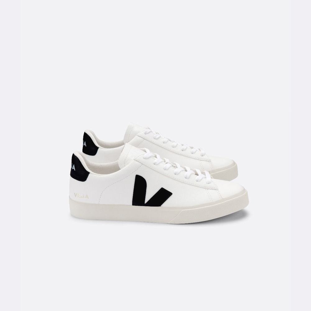 Men\'s Veja Campo Chromefree Sneakers White/Black | UAE-54310