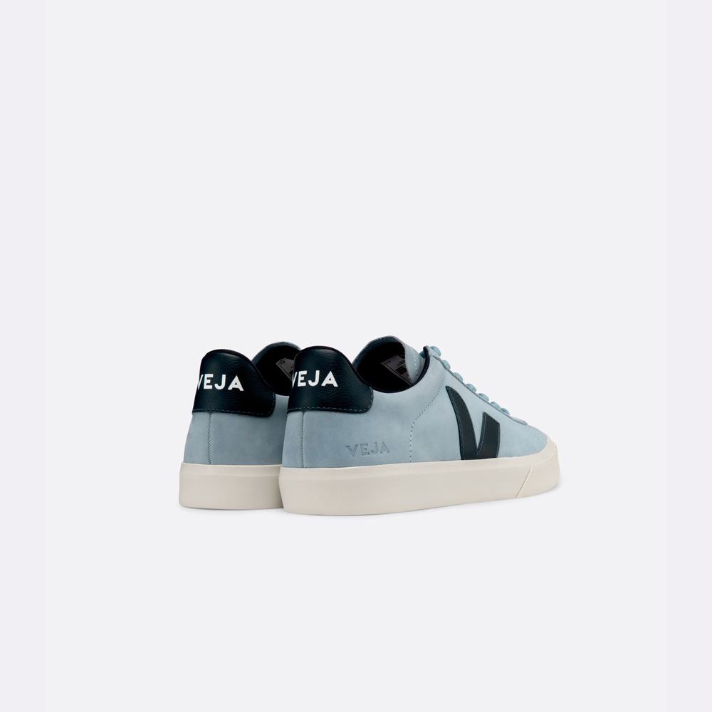 Men's Veja Campo Nubuck Sneakers Grey | UAE-64915