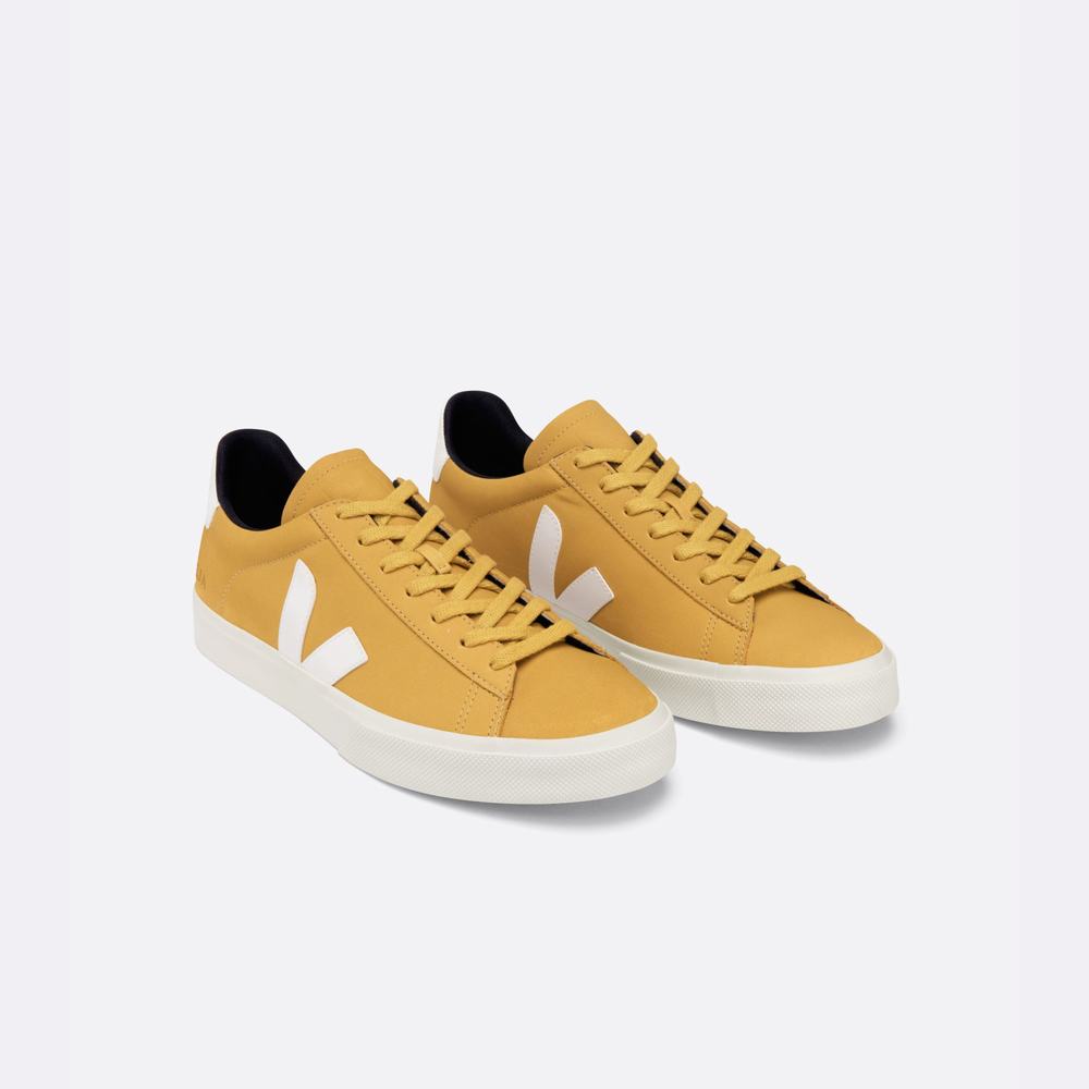 Men's Veja Campo Nubuck Sneakers White | UAE-87194