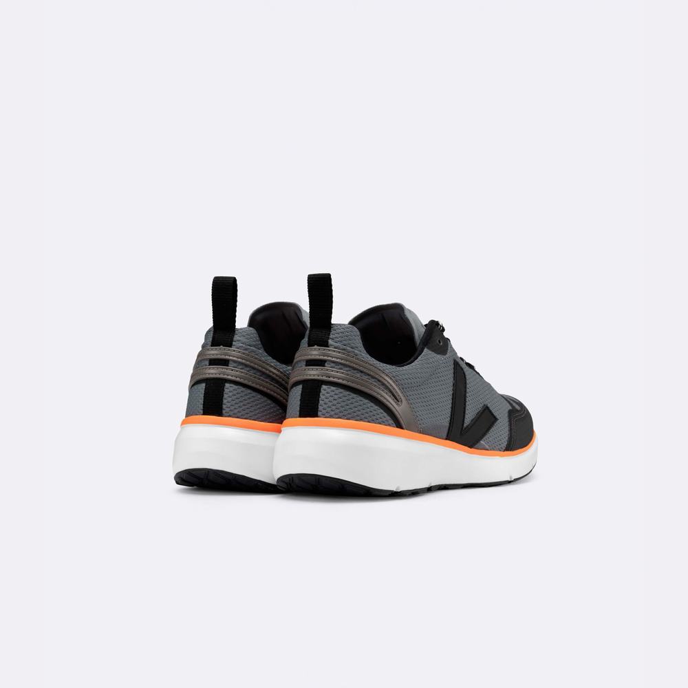 Men's Veja Condor 2 Alveomesh Running Shoes Black/Orange | UAE-01364