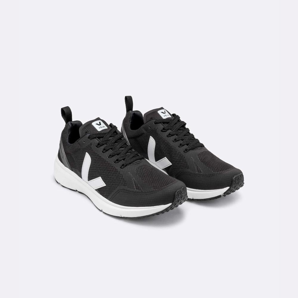 Men's Veja Condor 2 Alveomesh Running Shoes Black/White | UAE-37190