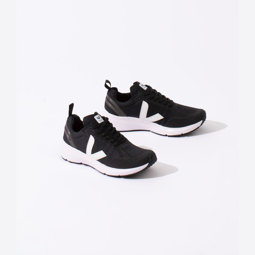 Men's Veja Condor 2 Alveomesh Running Shoes Black/White | UAE-37190