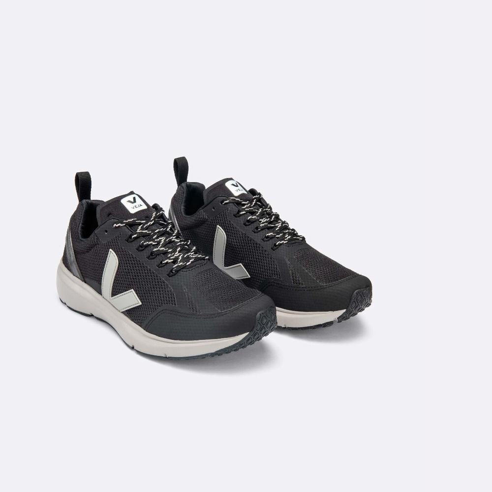 Men's Veja Condor 2 Alveomesh Running Shoes Black/Grey | UAE-85460