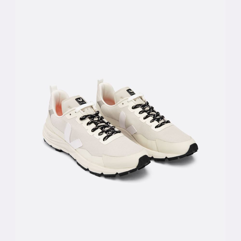 Men's Veja Dekkan Alveomesh Sneakers Beige/White | UAE-49513