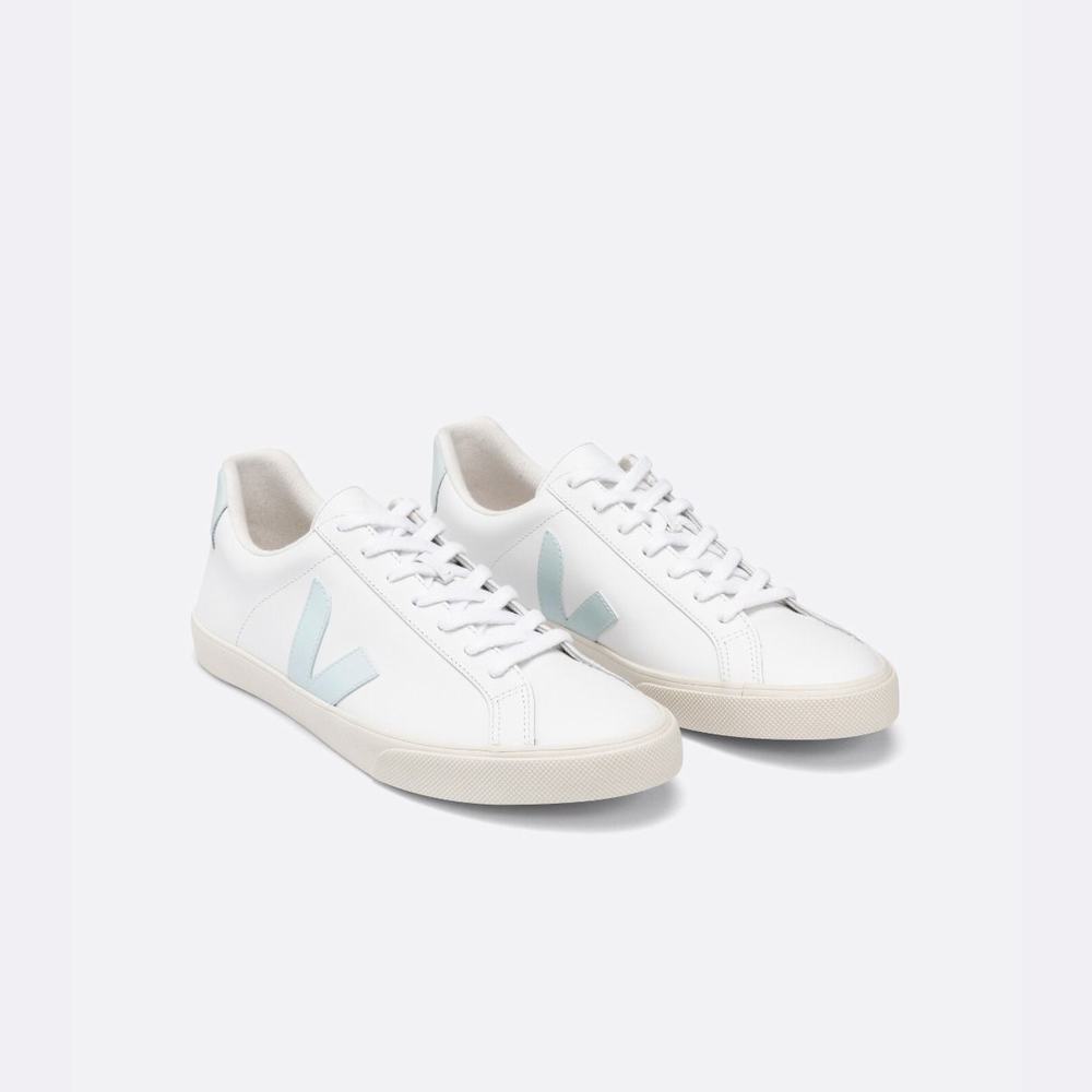 Men's Veja Esplar Leather Sneakers White | UAE-79463