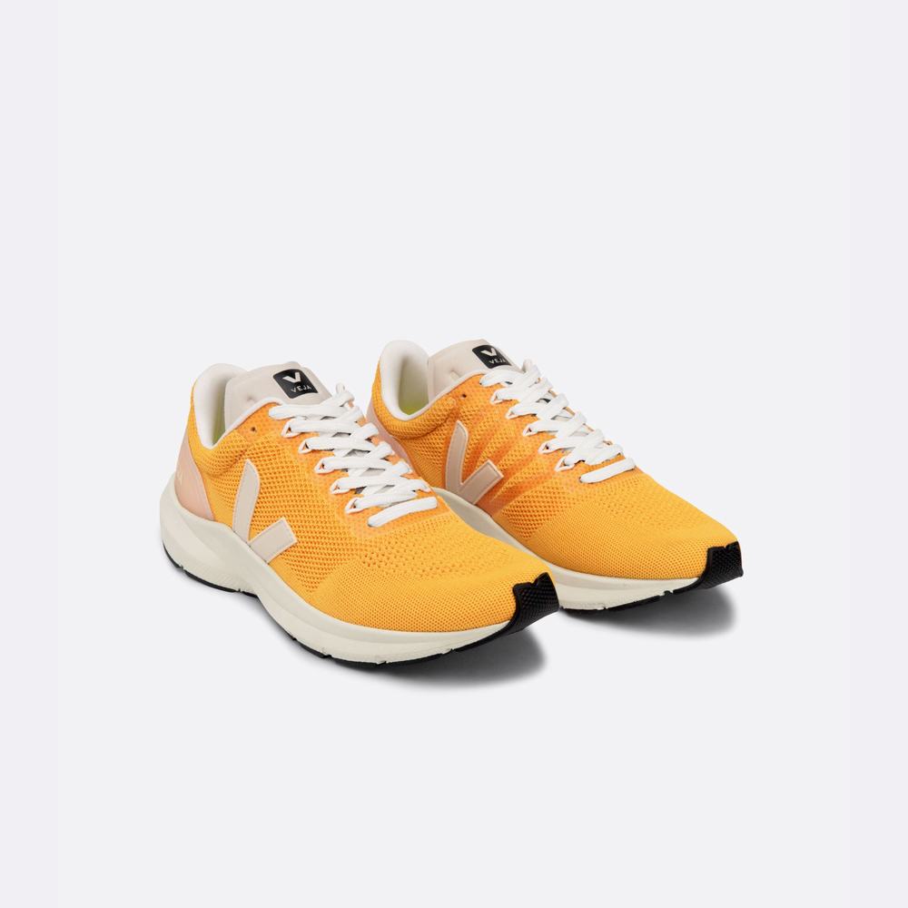 Men's Veja Marlin Lt V Knit Running Shoes Lemon | UAE-98053