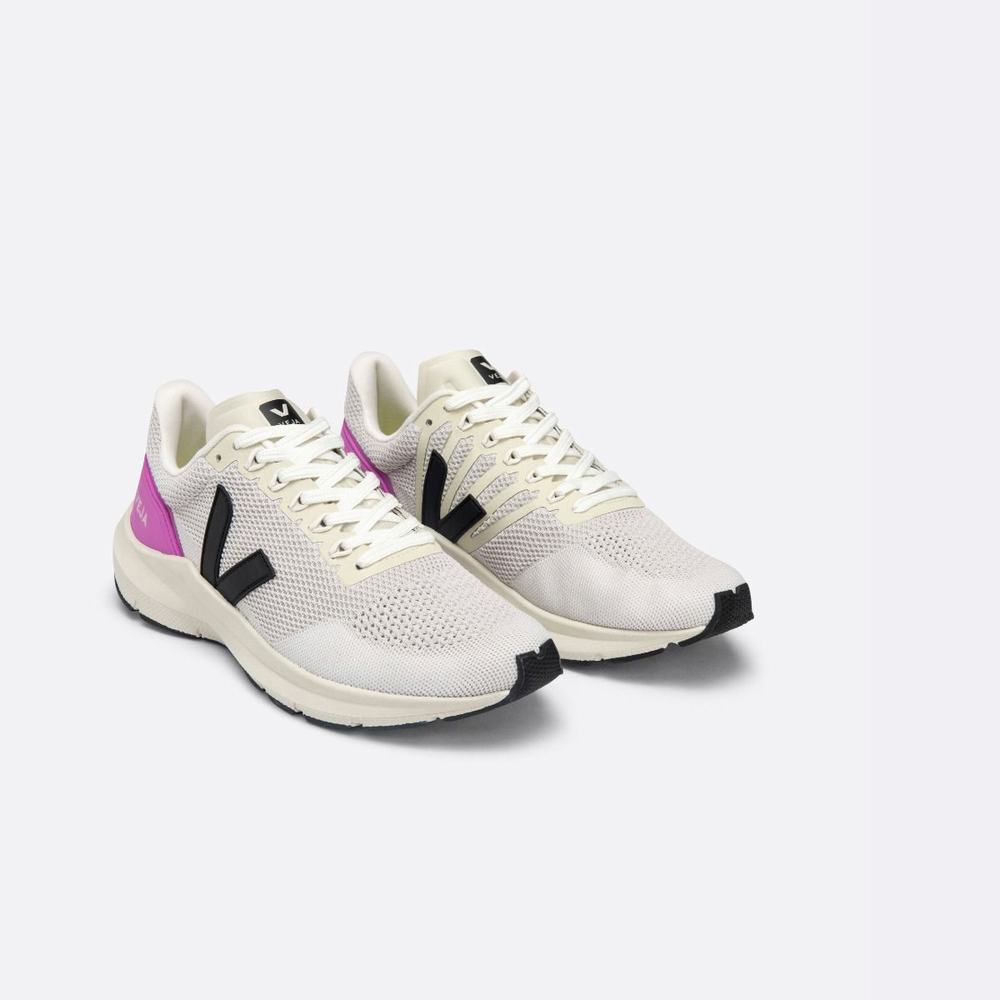 Men's Veja Marlin V-knit Sneakers Black/Purple | UAE-53671