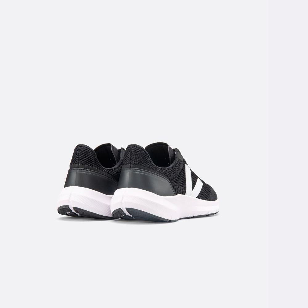 Men's Veja Marlin V-knit Sneakers Black/White | UAE-89216