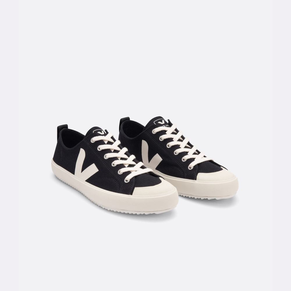 Men's Veja Nova Canvas Sneakers Black | UAE-73021