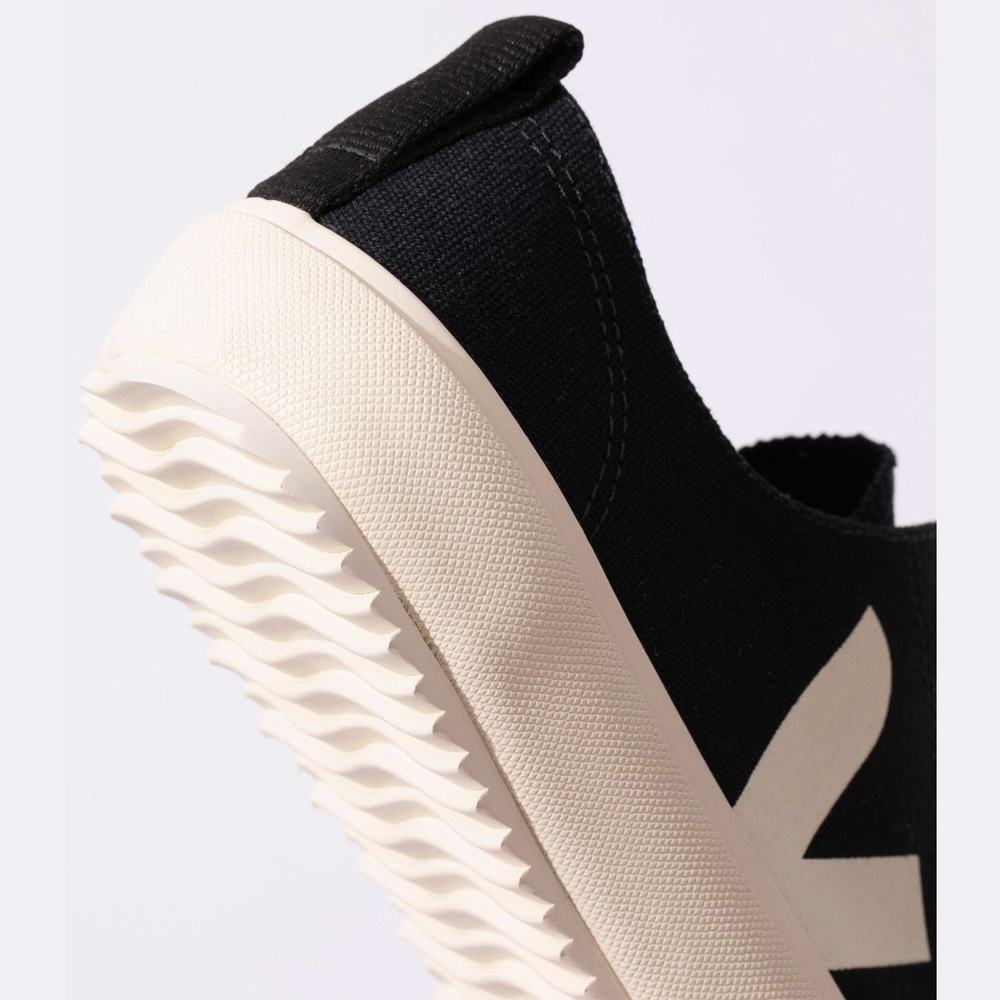 Men's Veja Nova Canvas Sneakers Black | UAE-73021