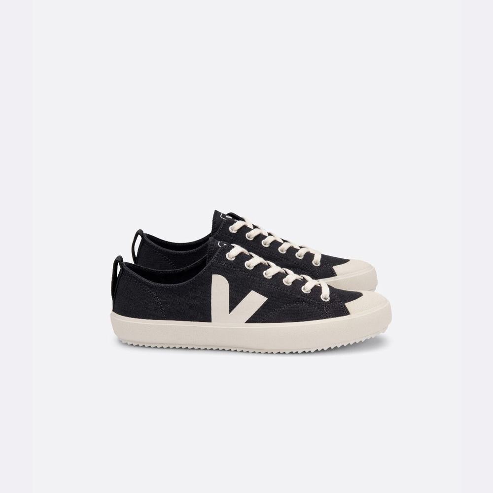 Men\'s Veja Nova Canvas Sneakers Black | UAE-73021