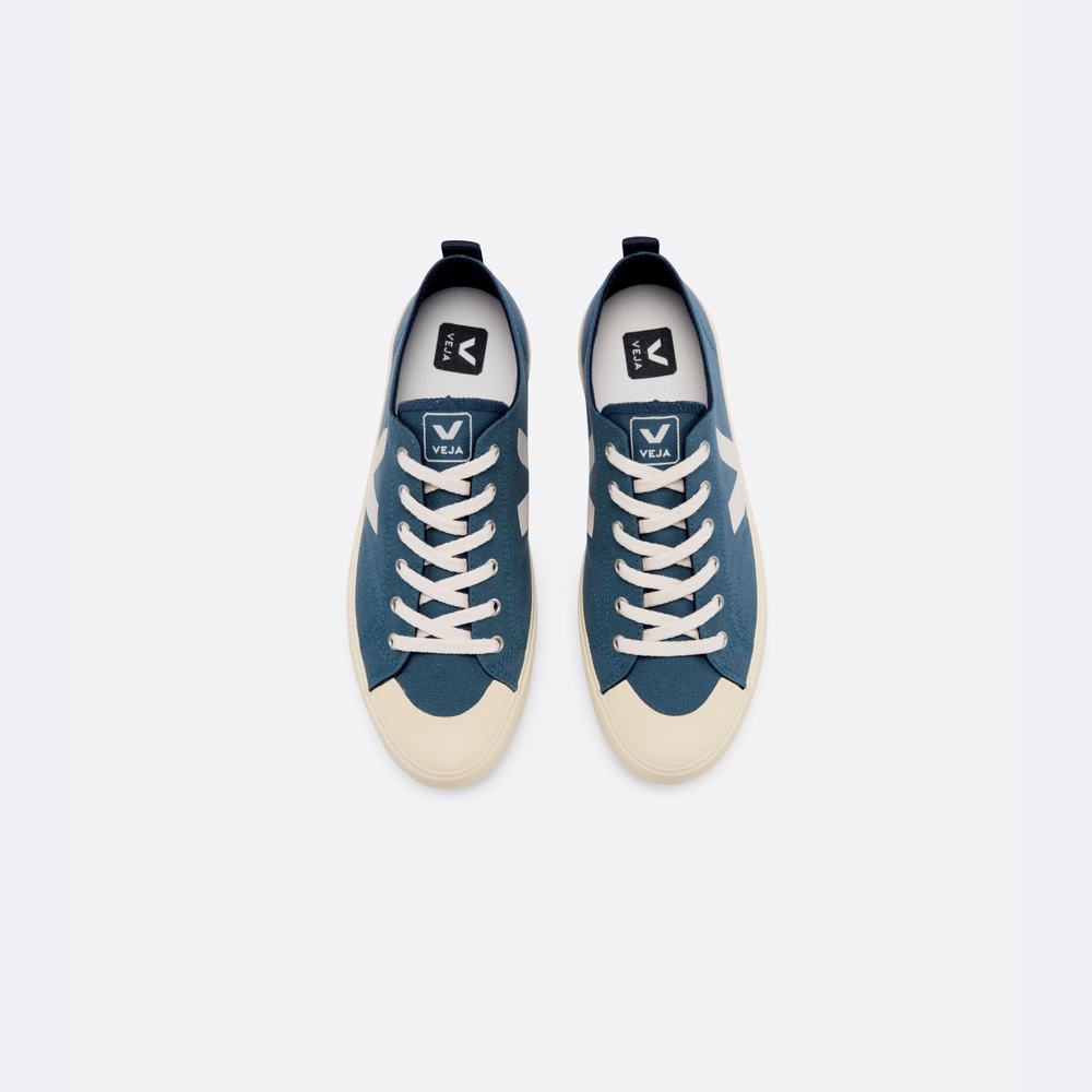 Men's Veja Nova Canvas Sneakers Light/Blue | UAE-91846