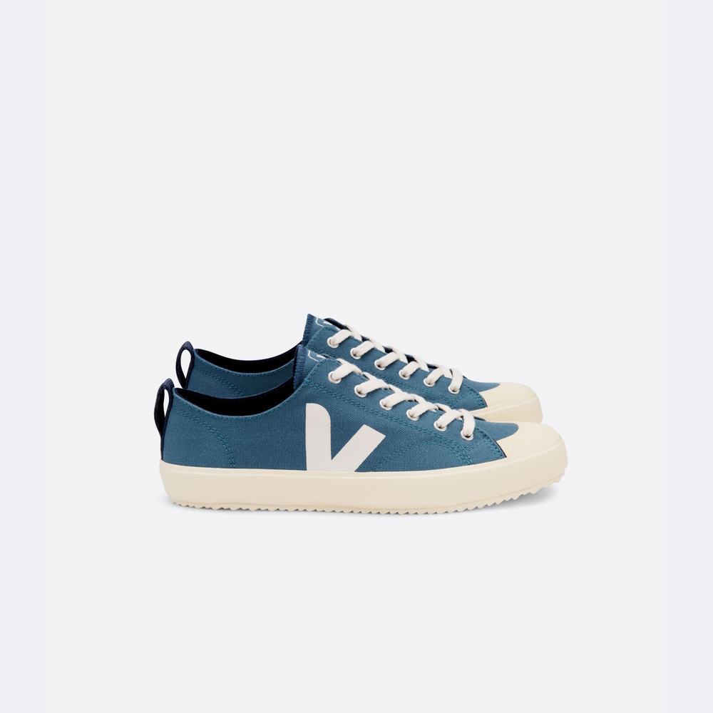 Men\'s Veja Nova Canvas Sneakers Light/Blue | UAE-91846