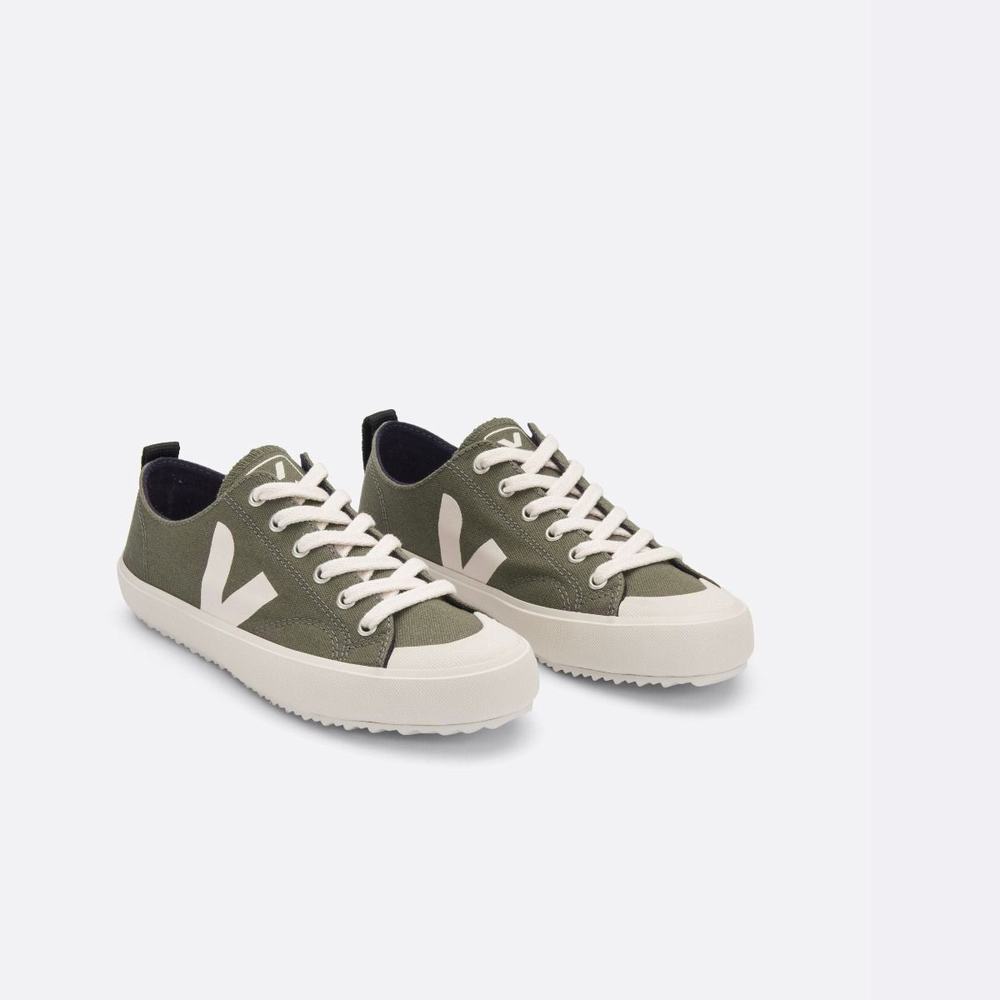 Men's Veja Nova Canvas Sneakers Olive | UAE-12064