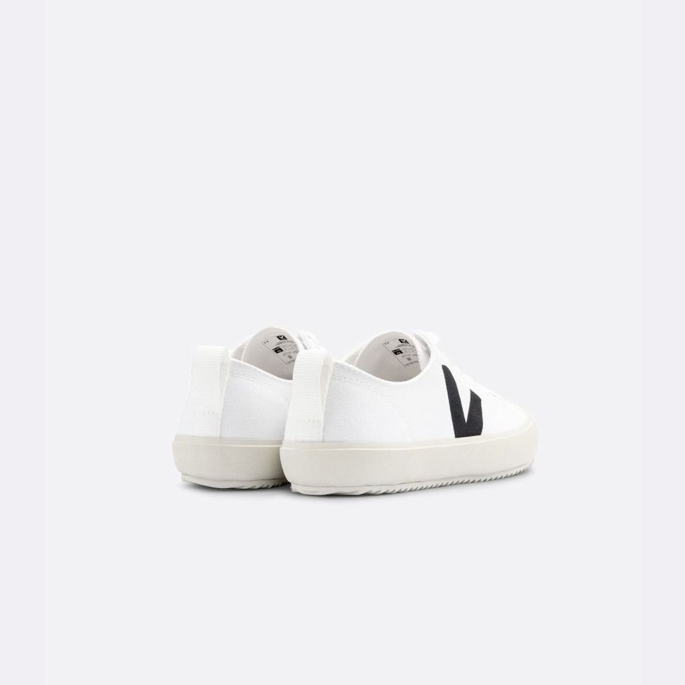 Men's Veja Nova Canvas Sneakers White/Black | UAE-42837