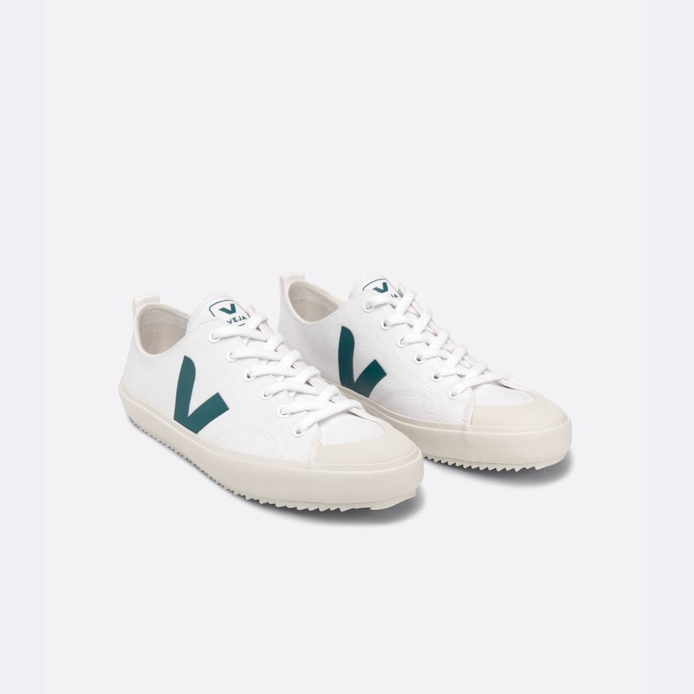 Men's Veja Nova Canvas Sneakers White/Brown | UAE-21068