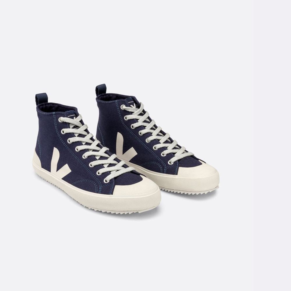 Men's Veja Nova Ht Canvas Sneakers Blue/White | UAE-83594