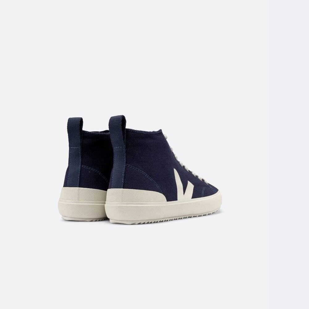 Men's Veja Nova Ht Canvas Sneakers Blue/White | UAE-83594