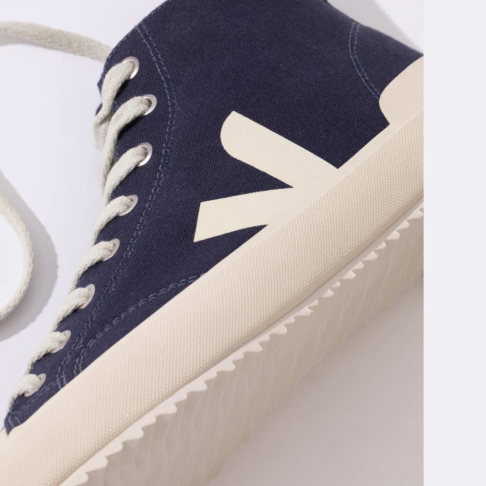 Men's Veja Nova Ht Canvas Sneakers Blue/White | UAE-83594