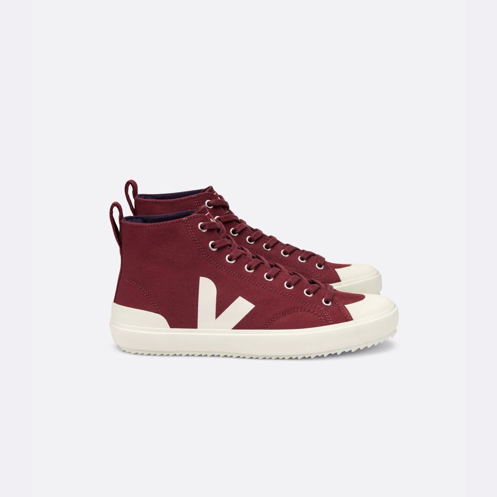 Men\'s Veja Nova Ht Canvas Sneakers Burgundy | UAE-70615