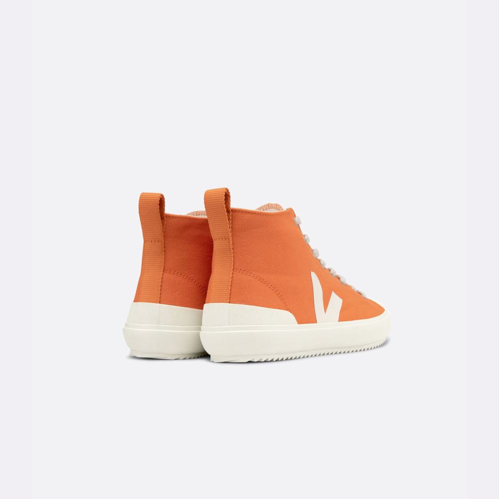 Men's Veja Nova Ht Canvas Sneakers Orange/White | UAE-58142