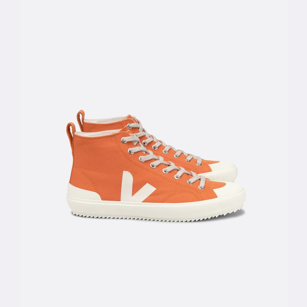 Men\'s Veja Nova Ht Canvas Sneakers Orange/White | UAE-58142