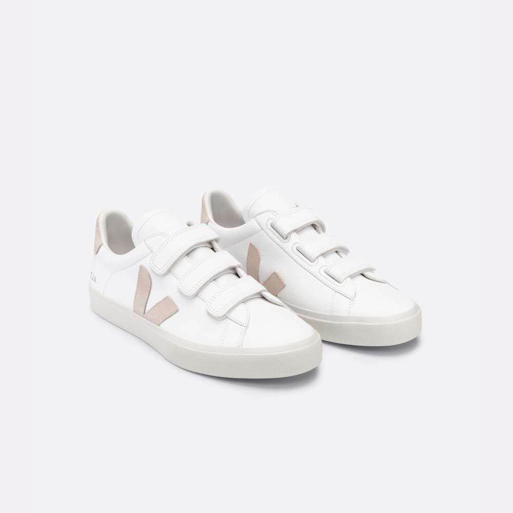 Men's Veja Recife Chromefree Leather Sneakers White | UAE-45201