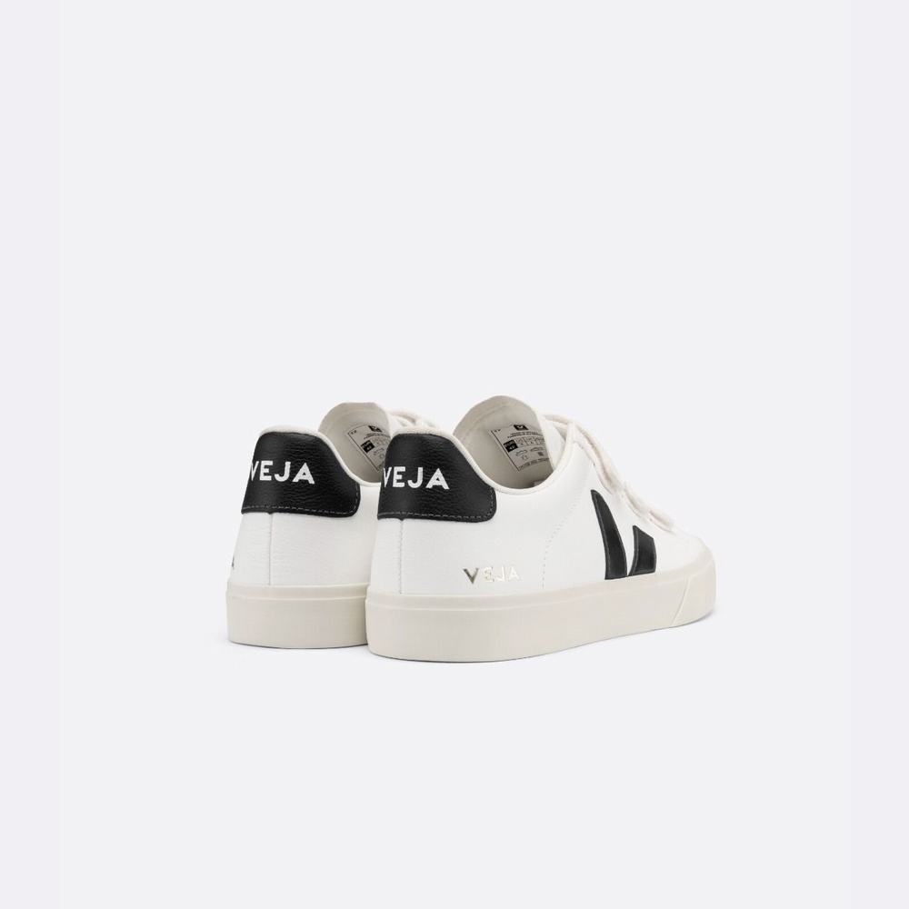 Men's Veja Recife Chromefree Leather Sneakers White/Black | UAE-74695