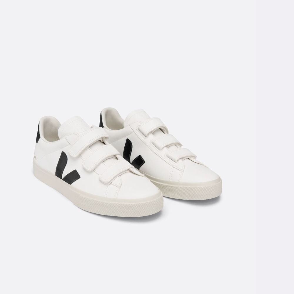 Men's Veja Recife Chromefree Sneakers White/Black | UAE-69185