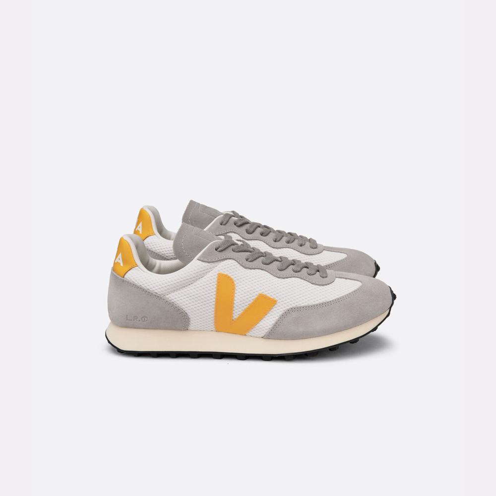 Men\'s Veja Rio Branco Alveomesh Sneakers Grey/White | UAE-42987