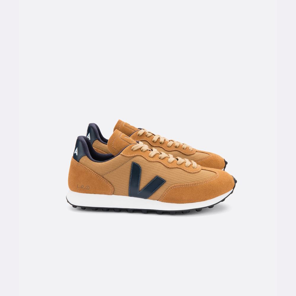 Men\'s Veja Rio Branco Ripstop Sneakers Deep/Yellow | UAE-23468