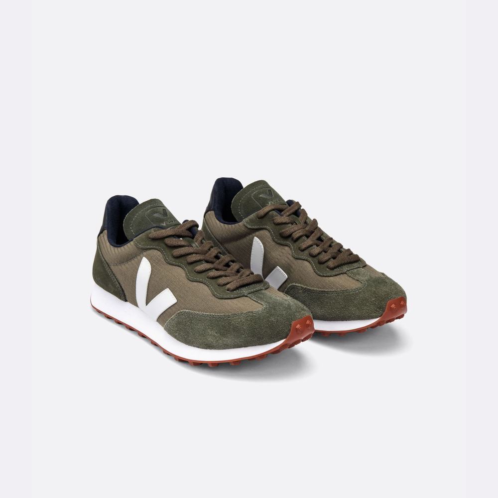 Men's Veja Rio Branco Ripstop Sneakers khaki/Deep/Green | UAE-46379