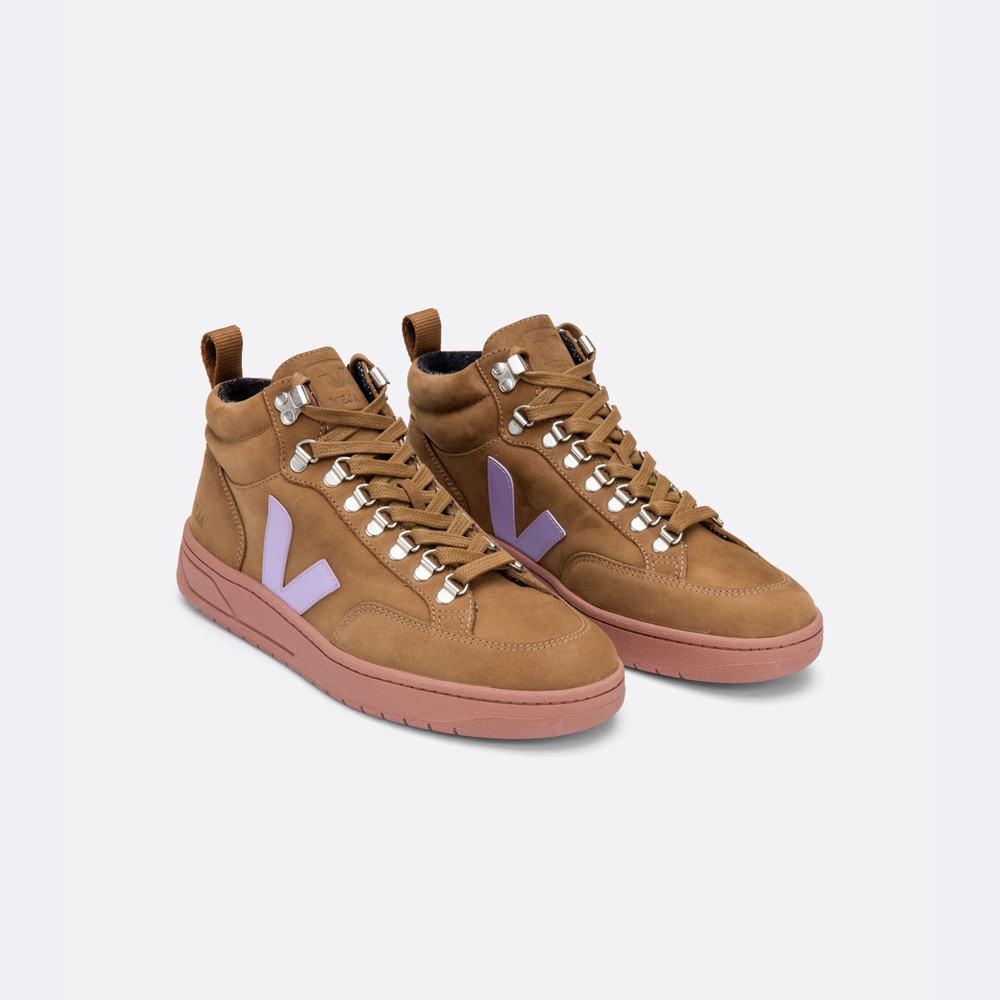 Men's Veja Roraima Nubuck Sneakers Brown/Orange | UAE-75180